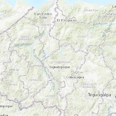 Map showing location of El Rosario (14.800000, -87.766670)