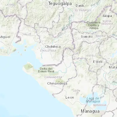 Map showing location of El Triunfo (13.116670, -87.000000)