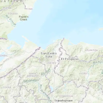 Map showing location of La Jutosa (15.641660, -87.992010)
