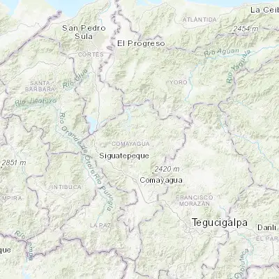 Map showing location of La Libertad (14.757920, -87.607590)
