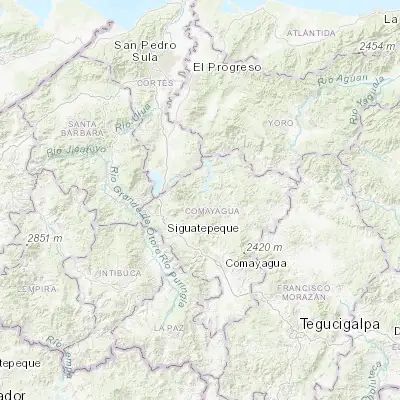 Map showing location of Las Lajas (14.783330, -87.750000)