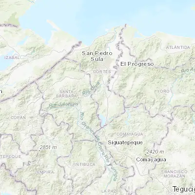 Map showing location of San Antonio de Cortés (15.116110, -88.040740)