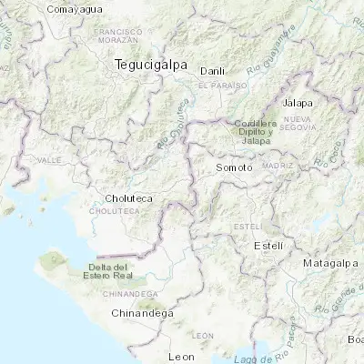 Map showing location of San Marcos de Colón (13.433330, -86.800000)