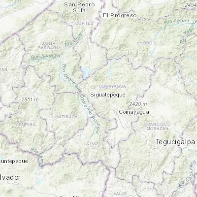 Map showing location of Siguatepeque (14.596910, -87.831020)