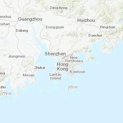 Map showing location of Yuen Long Kau Hui (22.450000, 114.033330)
