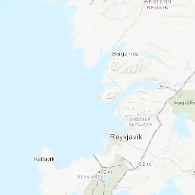Map showing location of Akranes (64.321790, -22.074900)