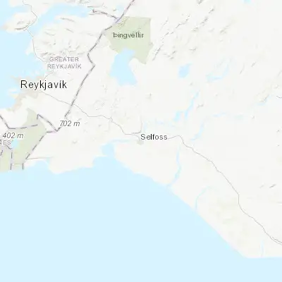 Map showing location of Selfoss (63.933110, -20.997120)