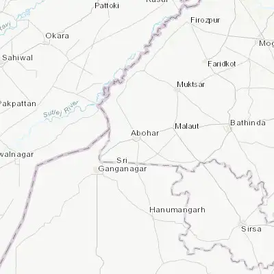 Map showing location of Abohar (30.144530, 74.195520)