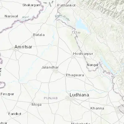Map showing location of Adampur (31.432240, 75.714840)