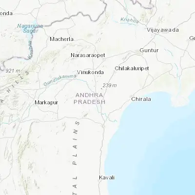 Map showing location of Addanki (15.810610, 79.973380)