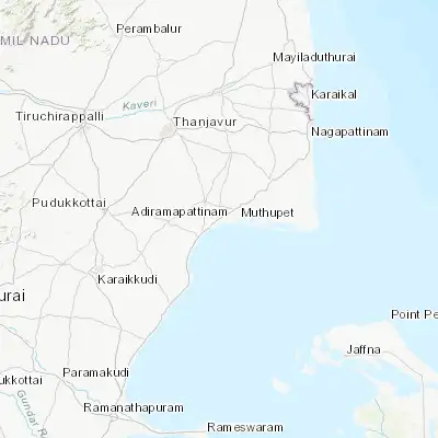 Map showing location of Adirampattinam (10.340590, 79.379050)