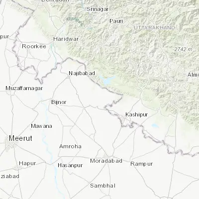 Map showing location of Afzalgarh (29.393700, 78.673930)