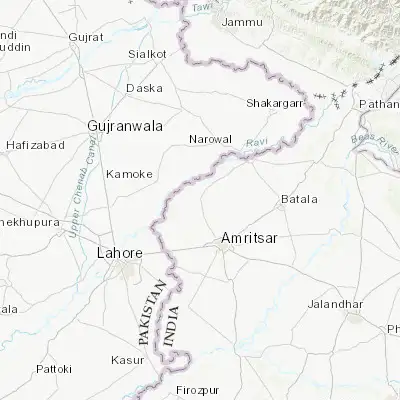 Map showing location of Ajnāla (31.844730, 74.762950)
