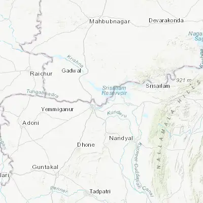 Map showing location of Ālampur (15.879870, 78.133520)
