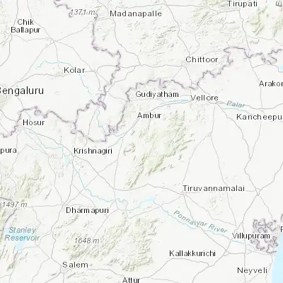 Map showing location of Alangāyam (12.622350, 78.752070)