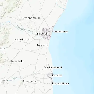 Map showing location of Ālappākkam (11.598950, 79.718930)