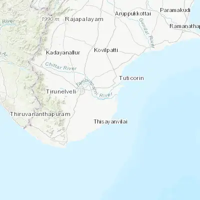 Map showing location of Alwa Tirunagari (8.606350, 77.939830)