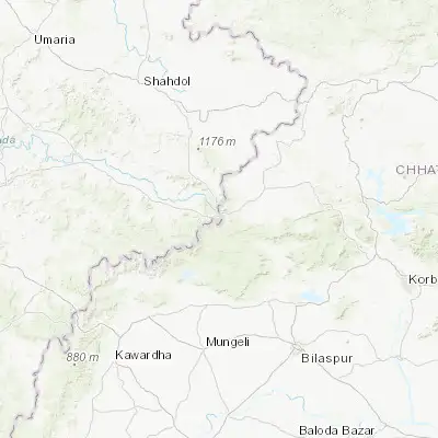 Map showing location of Amarkantak (22.674860, 81.759080)