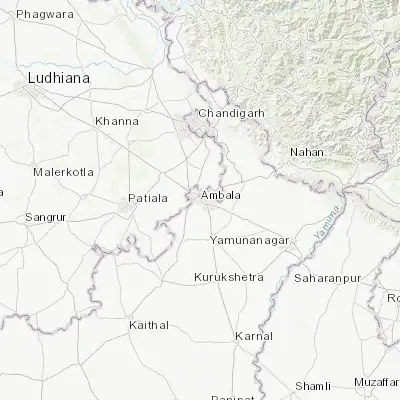 Map showing location of Ambāla (30.360990, 76.797820)