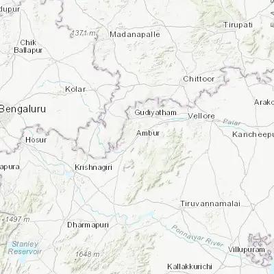 Map showing location of Ambur (12.791630, 78.716440)