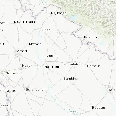 Map showing location of Amroha (28.903140, 78.469840)