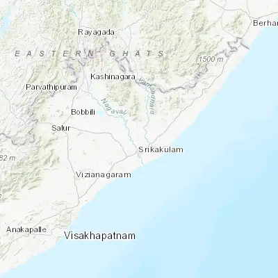 Map showing location of Amudālavalasa (18.410250, 83.902950)