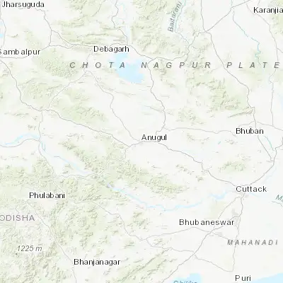 Map showing location of Angul (20.840890, 85.101920)