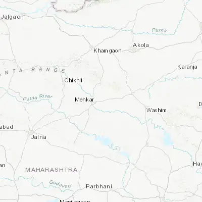 Map showing location of Anjani Budruk (20.172160, 76.647770)