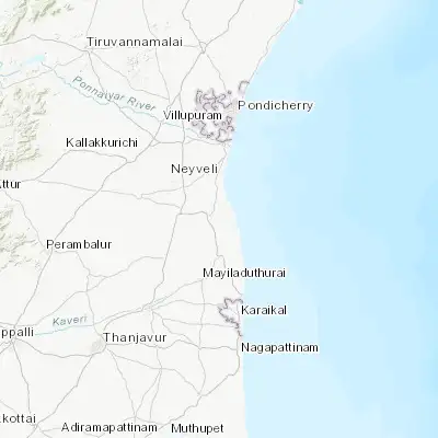 Map showing location of Annāmalainagar (11.400000, 79.733330)
