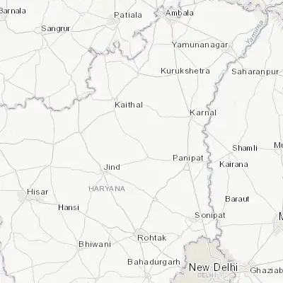 Map showing location of Āsandh (29.521190, 76.605520)