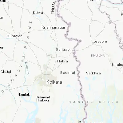 Map showing location of Ashoknagar Kalyangarh (22.864160, 88.637010)