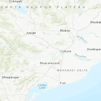 Map showing location of Āthagarh (20.519990, 85.629650)