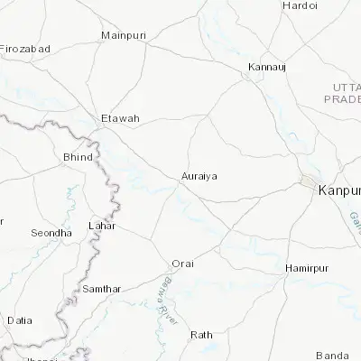 Map showing location of Auraiya (26.465170, 79.509180)
