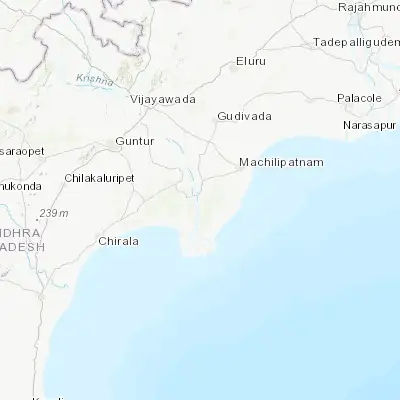 Map showing location of Avanigadda (16.021480, 80.918080)