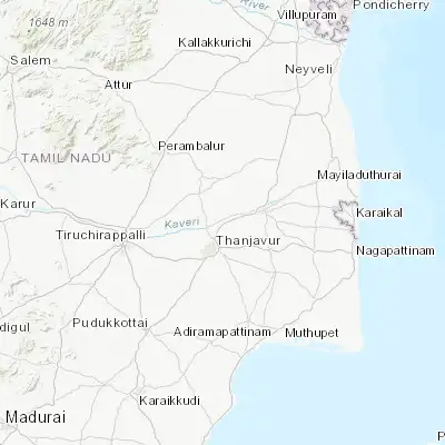 Map showing location of Ayyampettāi (10.901410, 79.179840)