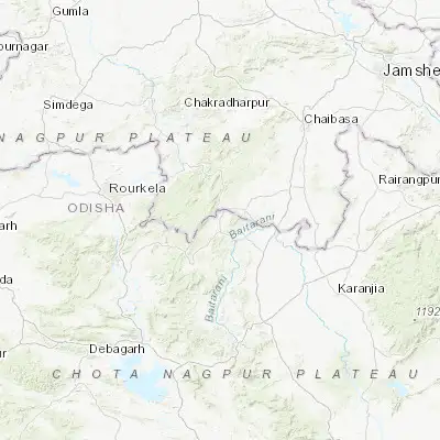 Map showing location of Bada Barabīl (22.111860, 85.386840)