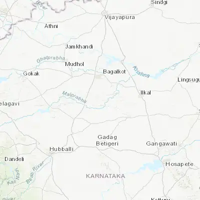 Map showing location of Bādāmi (15.914950, 75.676830)