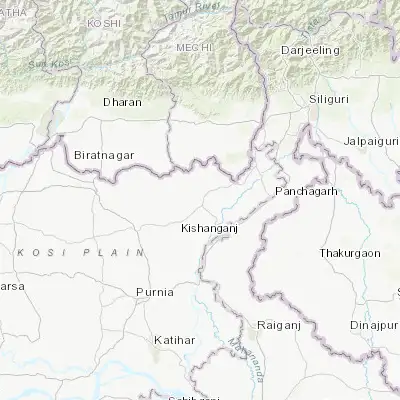 Map showing location of Bahādurganj (26.261720, 87.824430)