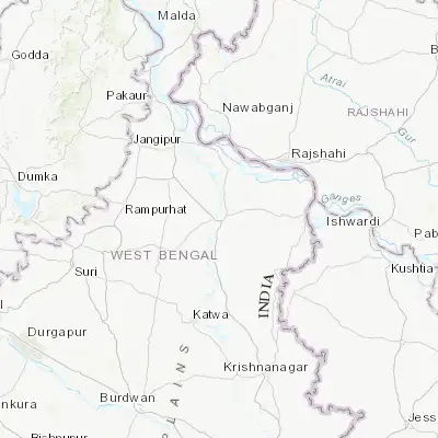 Map showing location of Baharampur (24.104730, 88.251550)