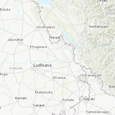 Map showing location of Bālāchor (31.060620, 76.301660)