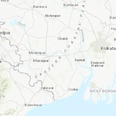 Map showing location of Bāli Chak (22.364820, 87.553040)