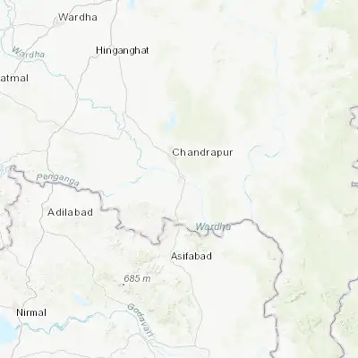 Map showing location of Ballālpur (19.846960, 79.345780)