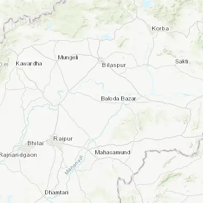 Map showing location of Baloda Bāzār (21.656780, 82.160620)