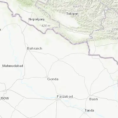 Map showing location of Balrāmpur (27.429490, 82.185450)