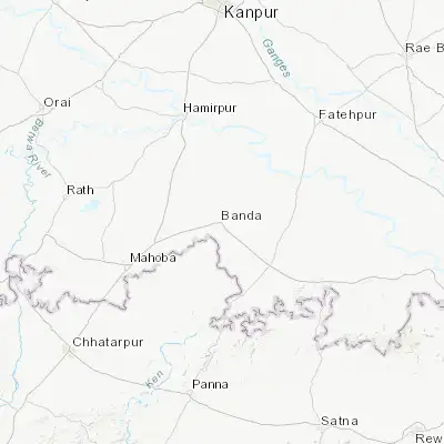 Map showing location of Bānda (25.477580, 80.334910)