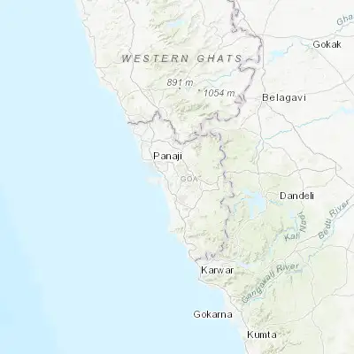 Map showing location of Bandora (15.408230, 73.981290)