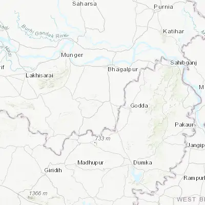 Map showing location of Bānka (24.880910, 86.922570)
