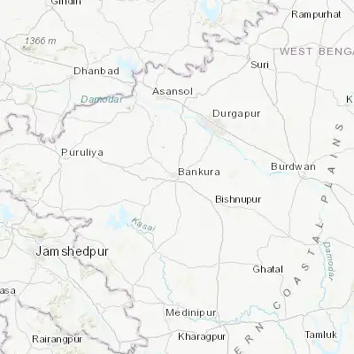 Map showing location of Bānkura (23.232410, 87.071600)