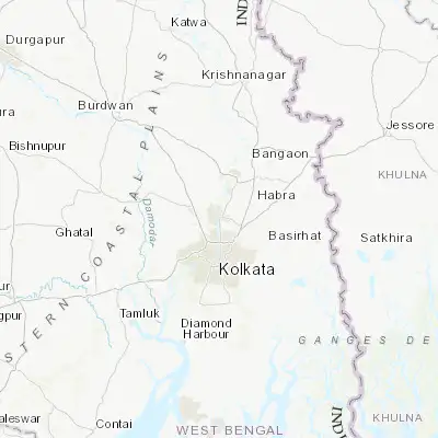 Map showing location of Bārākpur (22.766020, 88.363360)