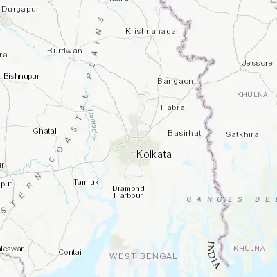 Map showing location of Baranagar (22.641320, 88.377270)